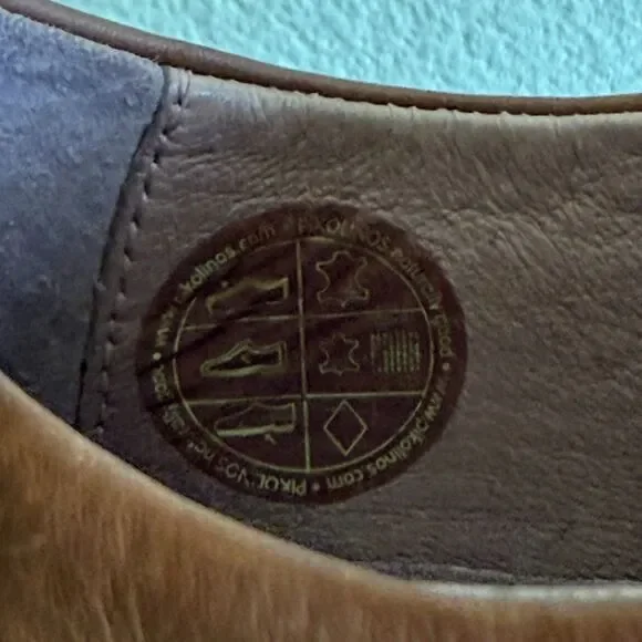 Pikolinos Pyrgos Laceless Slip On Oxford Shoes in Tan Brown Leather size 36 - Picture 12 of 13